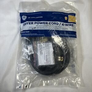GE Dryer Power Cord 4-Wire 30 Amp WX09X10020 New Factory Sealed 6' Easy Hookup